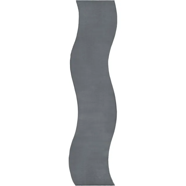 Beliani TANGRA - Vloerkleed - Donkergrijs - 80 x 300 cm - Kunstbont