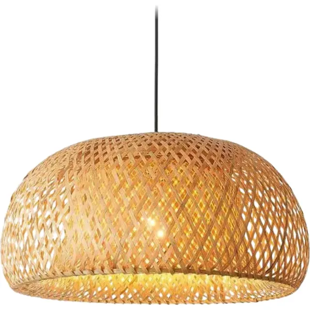 Lichtendirect Bamboe Plafondlamp - Geschikt voor Slaapkamer & Woonkamer - Plafonnière Bamboe Lamp - Plafonniere - Restaurant lamp