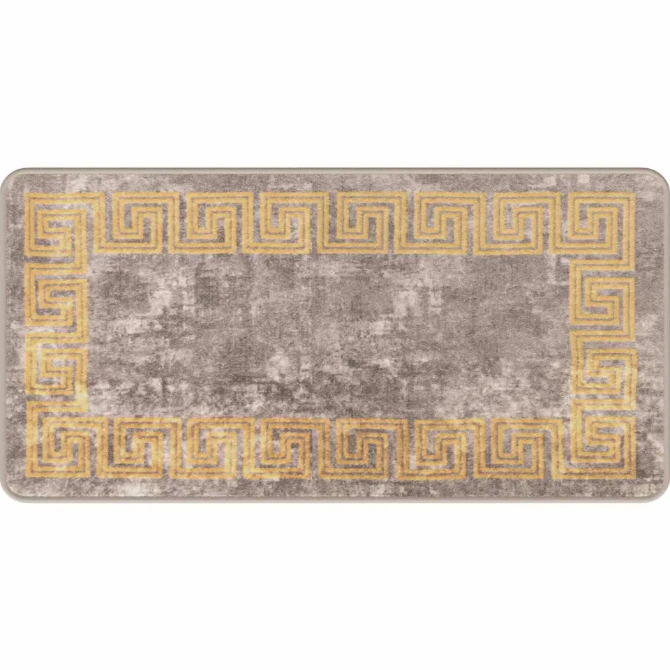 vidaXL Vloerkleedloper MARSA Grijs en Goud 50 x 100 cm
