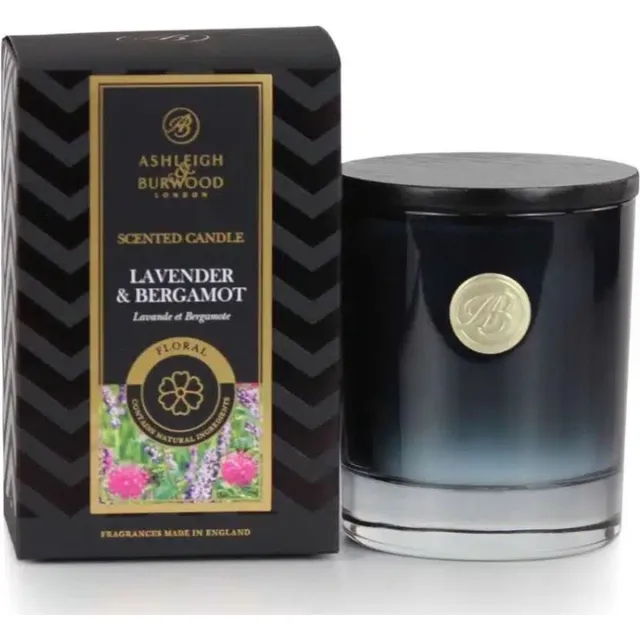 Ashleigh & Burwood Signature Kaars 140g Lavender & Bergamot zwart