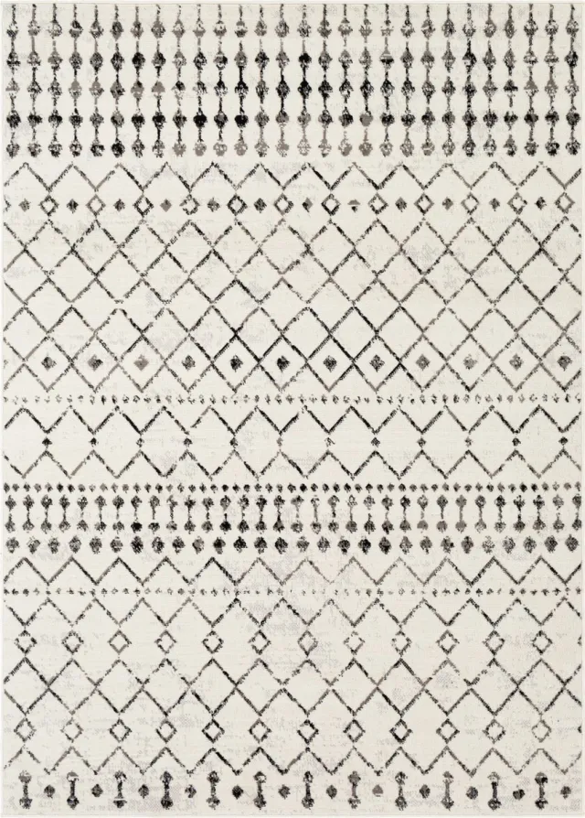 Surya Leonor vloerkleed berber etnisch grijs zwart