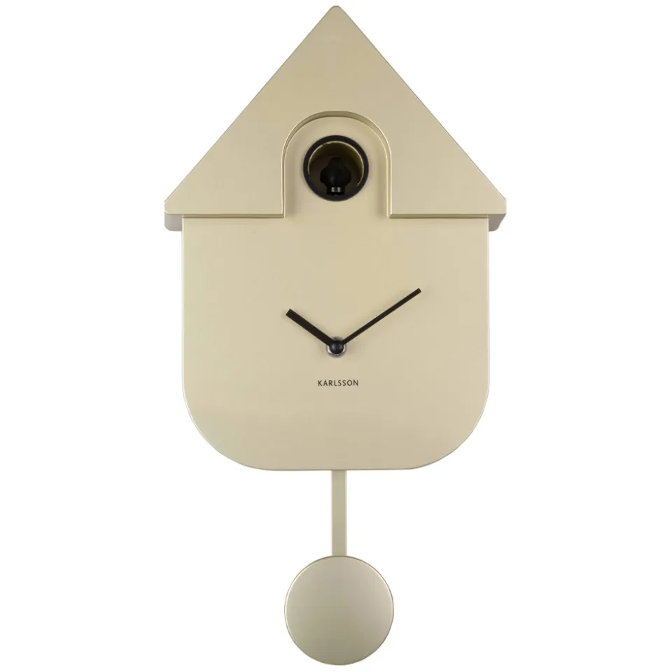 Karlsson Modern Cuckoo Metallic wandklok beige, foto 2