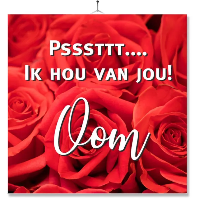 MC Living Tegel Met Opdruk | Kado | Cadeau | Psssttt…. Ik hou van jou! Oom Multi-Color