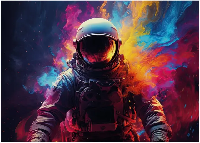 Art for the Home Canvas Astronaut - Ruimte - 50x70cm - Multikleur