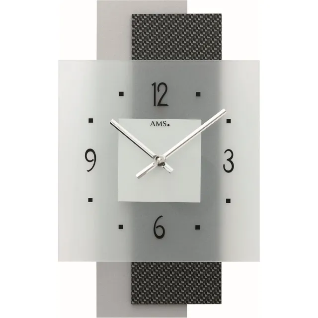 AMS Wandklok AMS - 9243 Zwart
