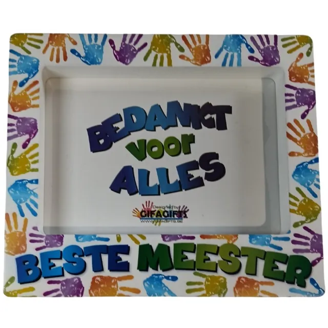 GifaGifts Fotolijst Beste Meester wit/multi