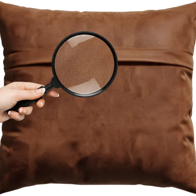 Cohoso Sierkussen 60x60 cm - KAYA Cognac - Vegan leather look - Inclusief binnenkussen - Extra GROOT Cognac 60x60