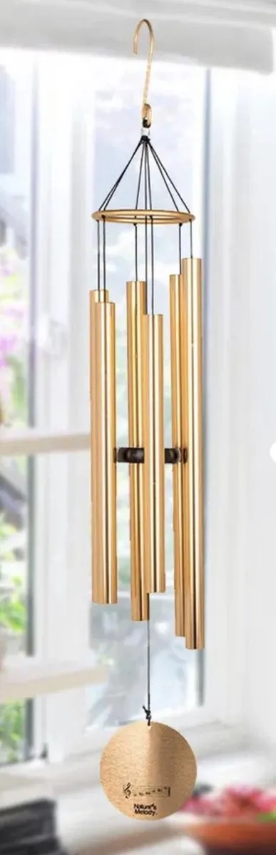 Nature's Melody Aureole Tunes Rose Gold .Muziek windgong / Windorgel met 6 stalen buizen .Het windgonggeluid is afgestemd .80cm