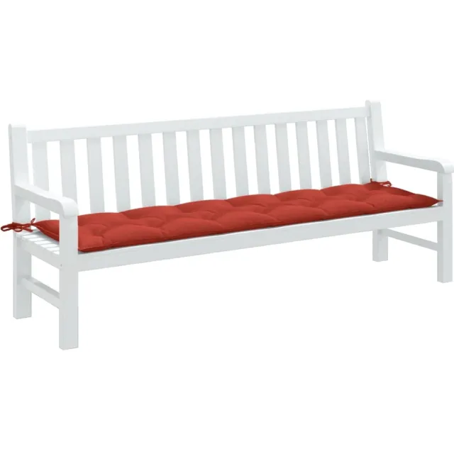 vidaXL Tuinbankkussen 200x50x7 cm stof gemêleerd rood