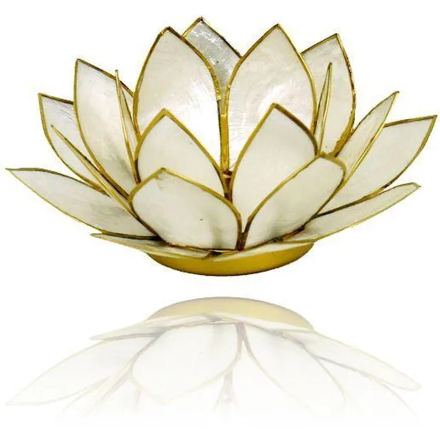 Phoenix Import Mani Bhadra Lotus sfeerlicht parelmoer goudkleurige rand