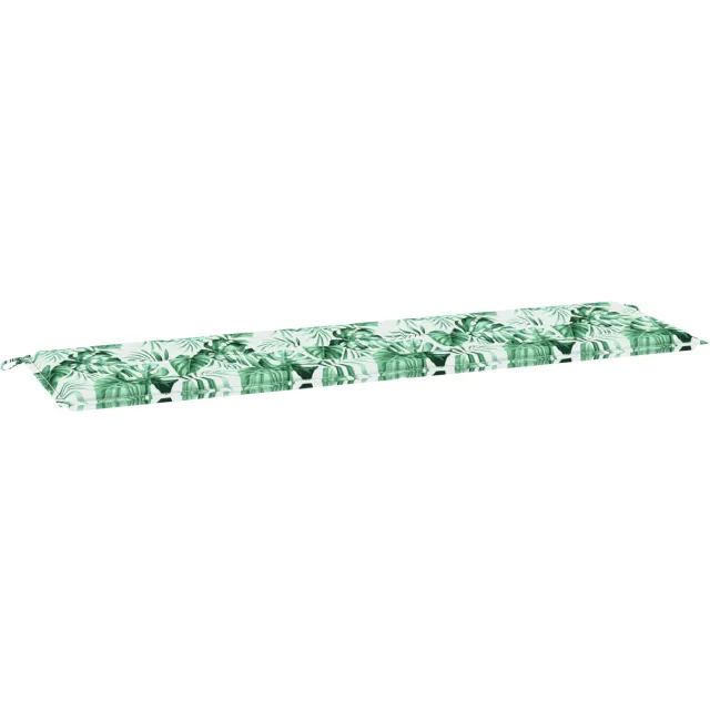 vidaXL Bankkussen Oxford Stof Bladpatroon 180 x 50 x 3 cm Groen