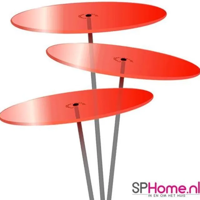 Cazador del Sol Zonnevangers - tuin decoratie voor buiten - Ø150mm x 120cm Rood Set3