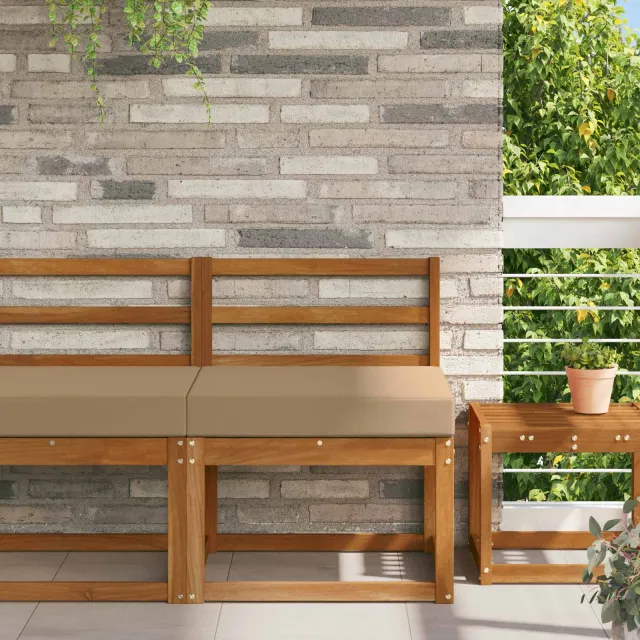 vidaXL Buiten bankkussen Polyester Taupe 60 x 60 cm