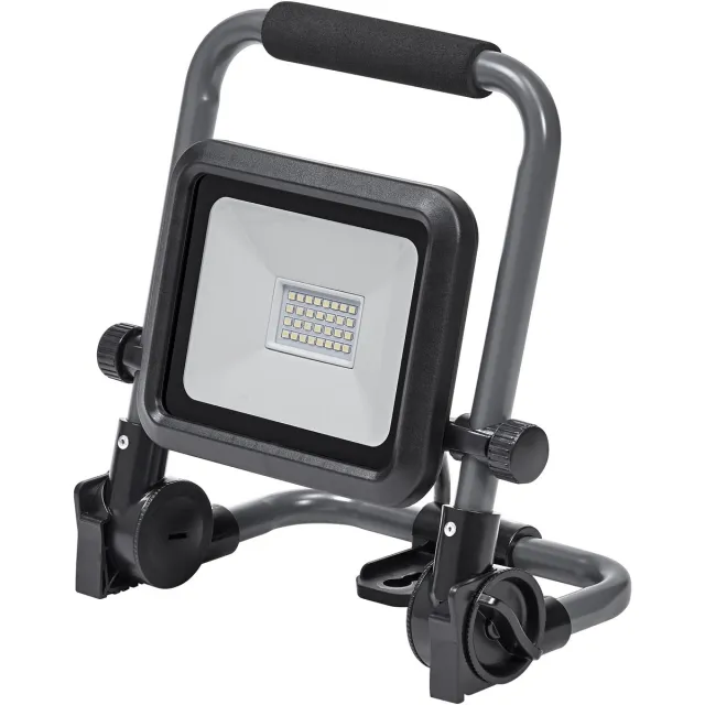Osram VAL small LED werklamp, donkergrijs/zwart, 20W, 2000lm, lichtkleur koud wit, met compacte voet, met draaibare kop, individueel regelbare verlichting, met kabel, IP54, 6500K. Zwart/grijs