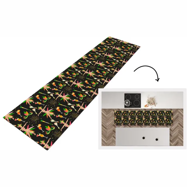 KitchenYeah Keukenloper - Loper keuken - Brazilië - Carnaval - Patroon - Keukenloper vinyl multicolor, foto 7
