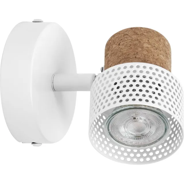 LEDVANCE DECOR SPOT CORK, 1 x 3,4W, 230lm, wit, spot, verstelbare koppen, veelzijdig gebruik, interieurspot, vervangbare ledlampen, dimbaar, warm witte lichtkleur, GU10
