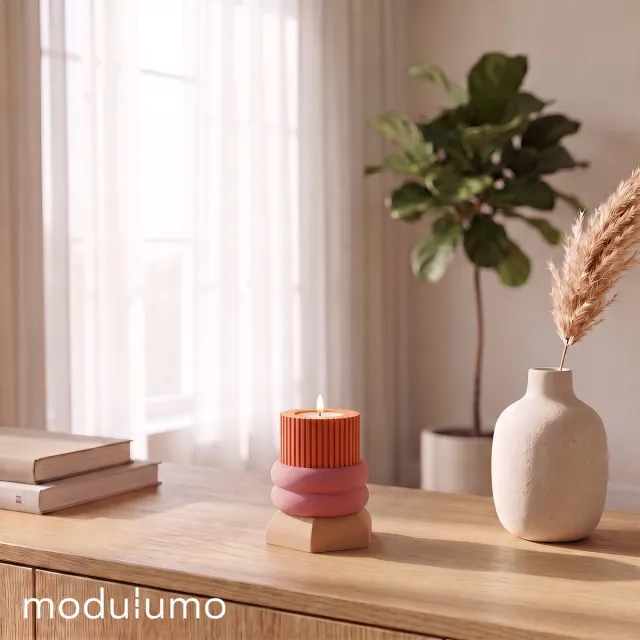 Bont Modulumo Peach Glow - Modulaire kandelaar - 3 modules Peach Glow - 3 Modules