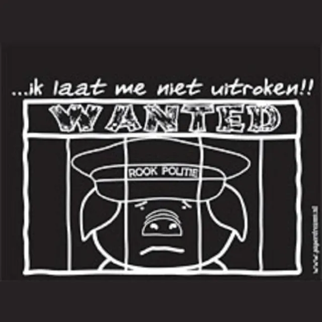 Paper dreams Ik laat mij niet uitroken!!!!! Metalen humorbordje 15x21cm Zwart