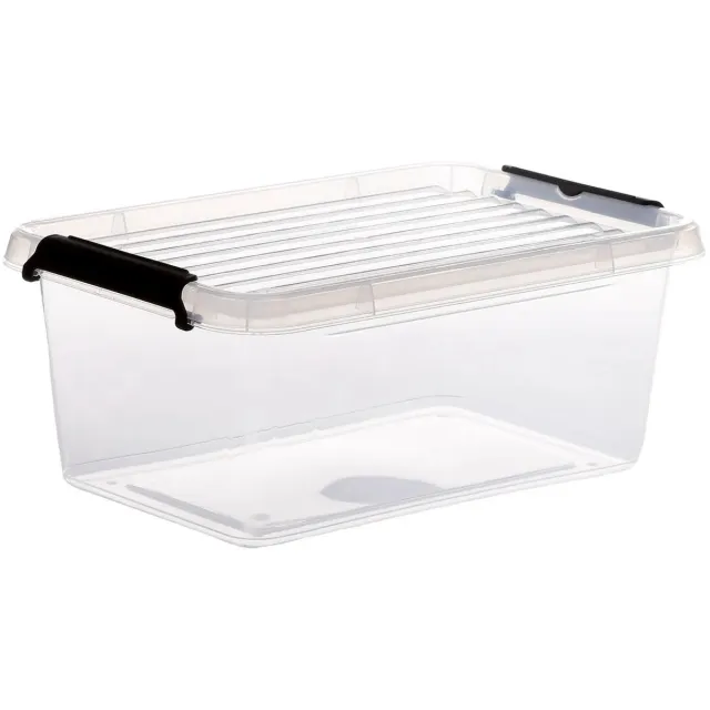 5 Five Simply Smart 5Five opberg kist met deksel - Clip Box - 4,5 liter - 29 x 20 x 12 cm - kunststof - transparant