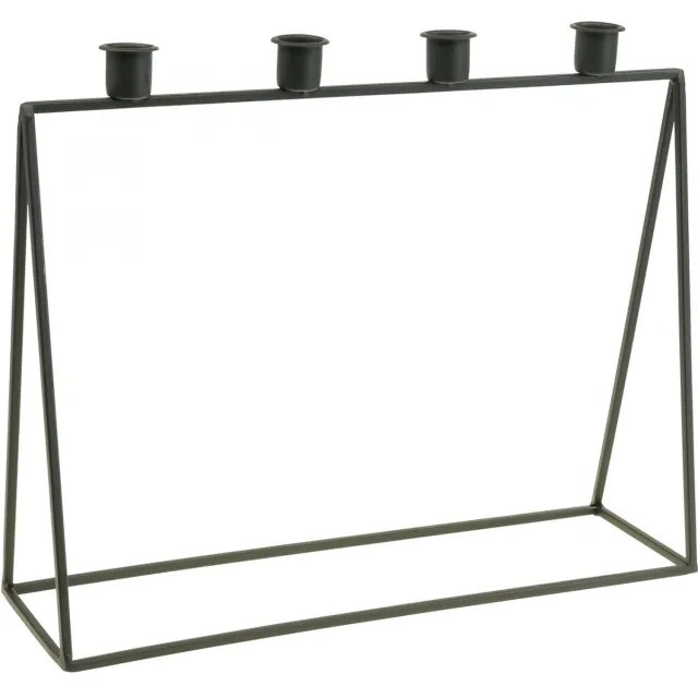 posiwio Kandelaar Zwarte Kandelaar Adventskrans L38cm H31cm
