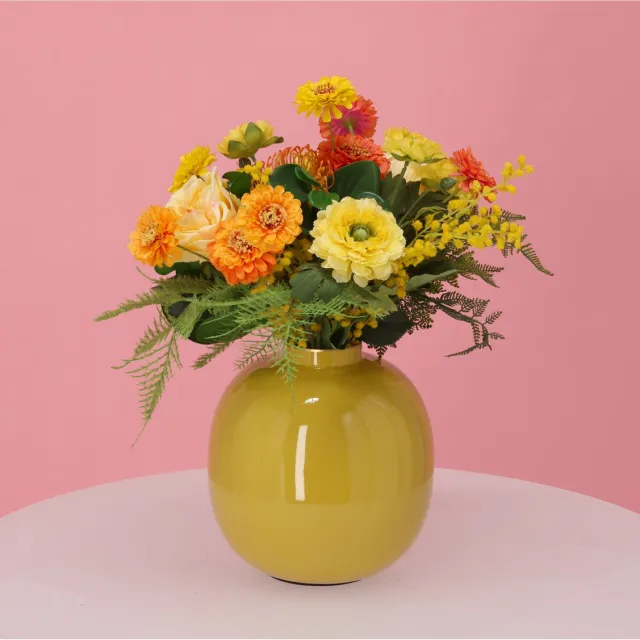 maxifleur Kunstplanten Kunstboeket Beau Naarden 50 cm Geel
