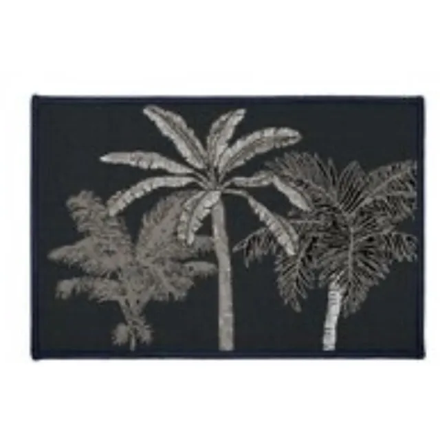 Douceur d intérieur Douceur d’Intérieur Deurmat Palmboom – Zwart/Wit – 40 x 60 cm – Antislip – Voor Binnen