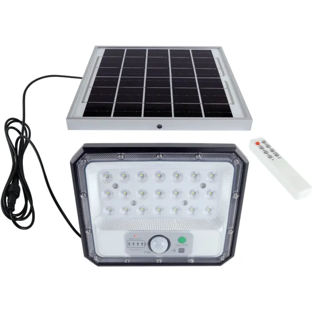 STRÜHM HEROS - LED SoLAR Tuinverlichting - Wandlamp met Sensor - Zonne-energie - Bewegingssensor - 7W - ZWART