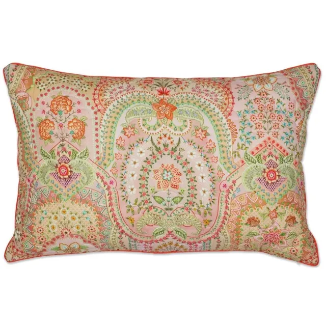 Pip Studio Sierkussen Pip Studio Jabali Flower Quilted Cushion - Koraalrood