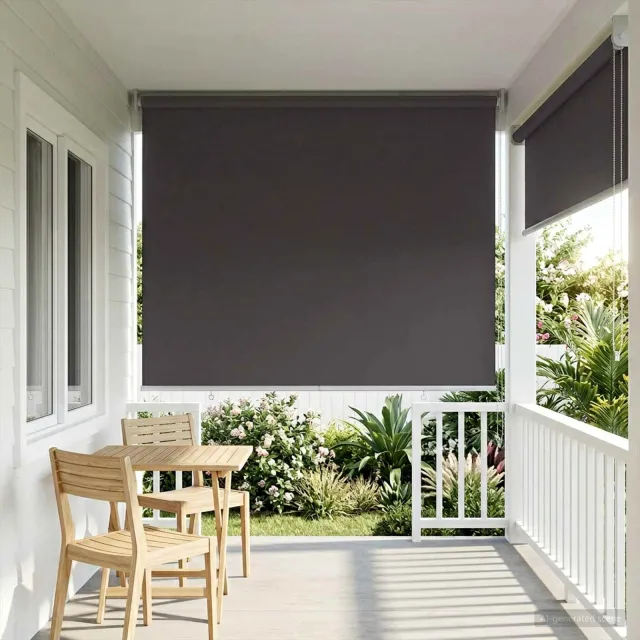 vidaXL Buitenrolgordijn UV-bescherming Antraciet 140 x 230 cm (B x H) Anthraciet
