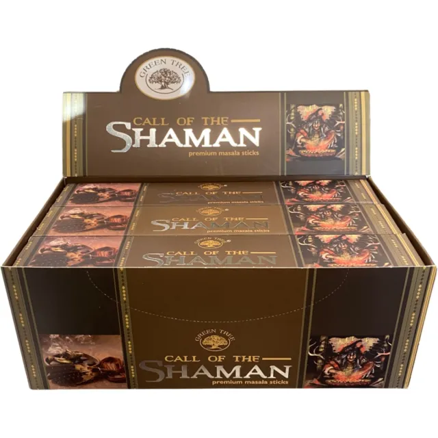 Ruben Robijn Green Tree Call of the Shaman Natural wierook 15 grams - doos van 12 st. Olijf groen