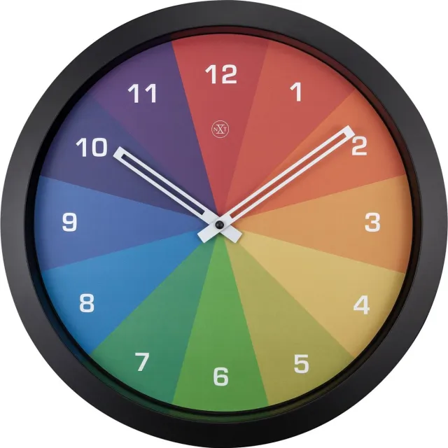 NeXtime Kleurrijke wandklok - 36cm - Stille klok - Multicolor - nXt by NeXtime - "Joy" Meerkleurig