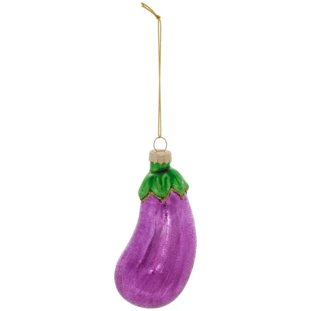 Feeric lights & Christmas Auberginekleurige dennenboomhanger van paars glas, 9 cm Violet