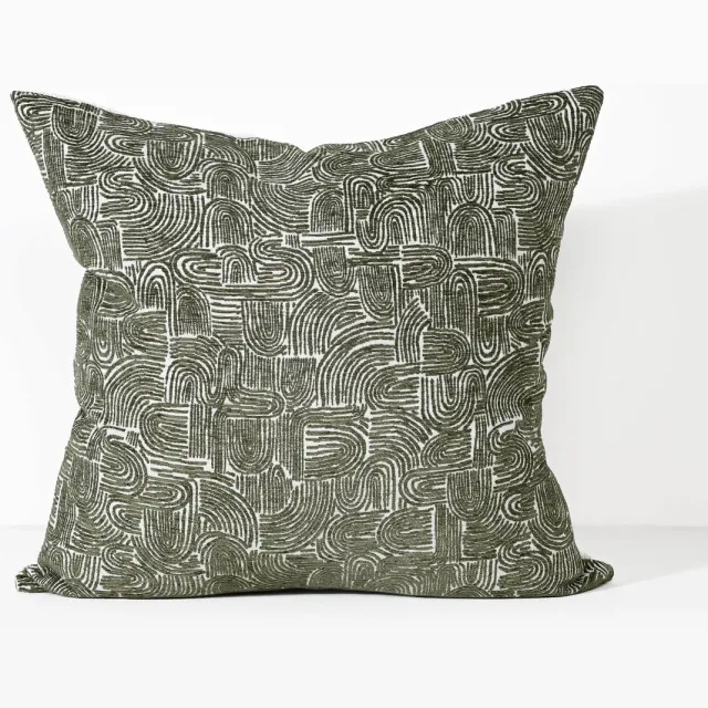 Darcy & Duke Forest Swirl - Sierkussen - 55 X 55 Forest Green
