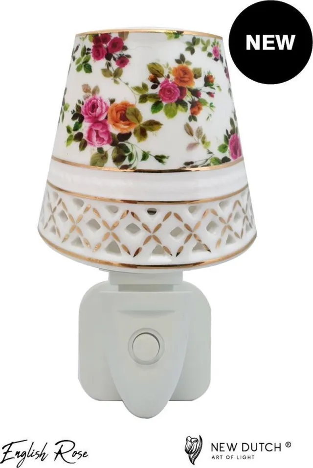 New Dutch® Night Light LED English Rose New Dutch® wit/rood/roze