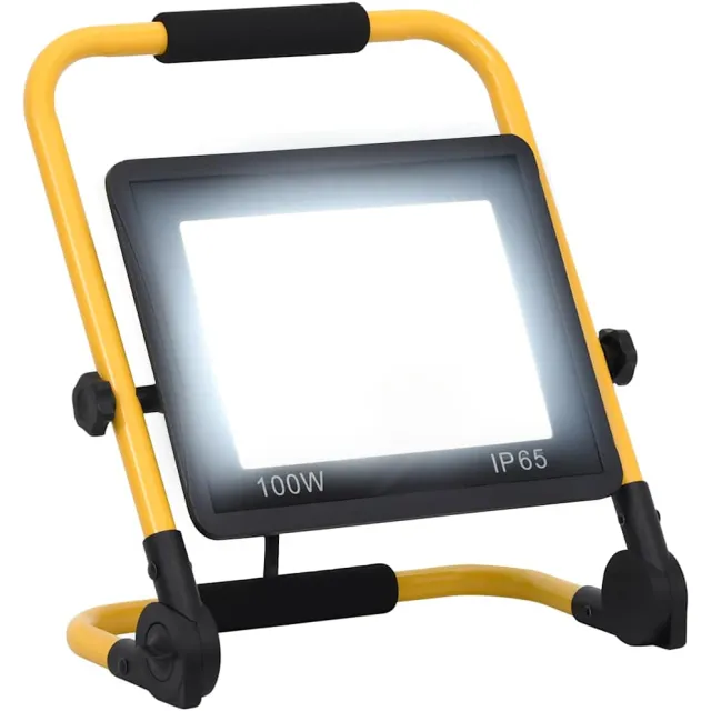 vidaXL Spotlight met handvat LED 100 W koudwit Zwart