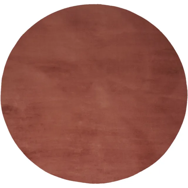 Veer Carpets Vloerkleed Velluto Terra - Rond ø230 cm - Hoogpolig Vloerkleed in Scandinavische / Hotel Chique Stijl