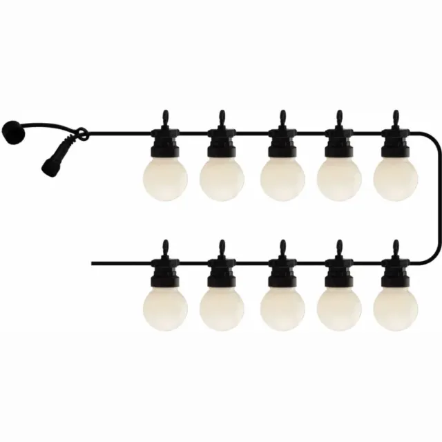 Sirius Lucas Frosted Verlengset – Lichtsnoer Uitbreiding 10 lampjes – Tuinverlichting Buiten
