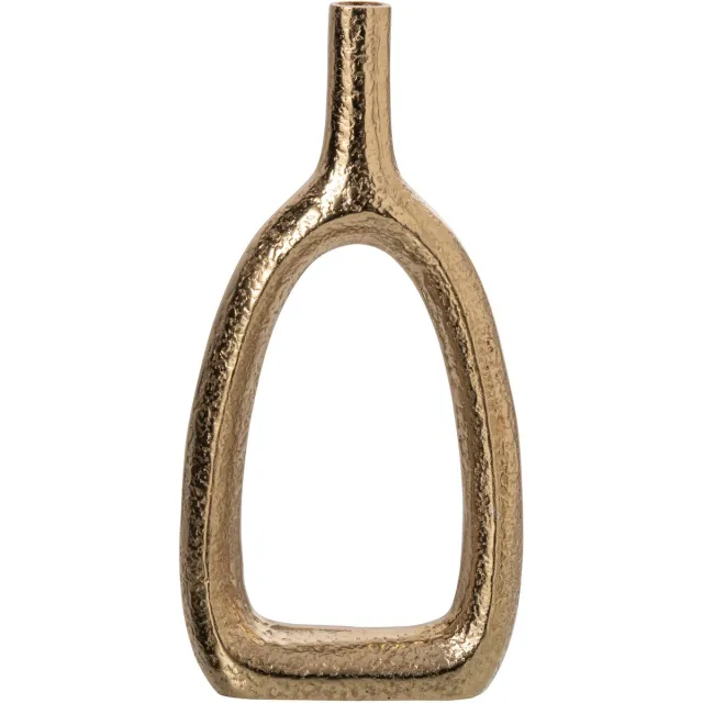 J-Line Solifleurvaas - aluminium - goud - large