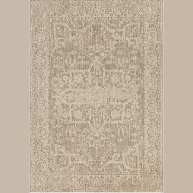 Surya Gena vloerkleed binnen en buiten jute-look beige ivoor
