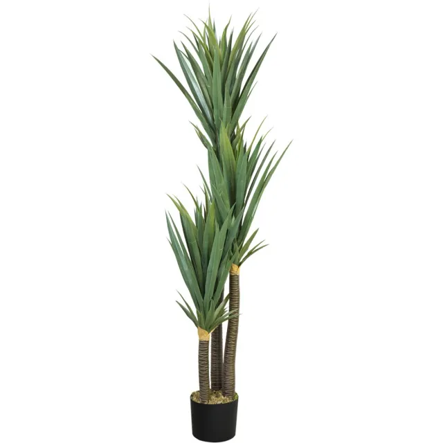 Decovego Kunstmatige Yucca Palm, Kunstplant, 150 cm, Palmlelie voor Thuis & Kantoor, Allergievriendelijk & Gemakkelijk te Verzorgen Groen