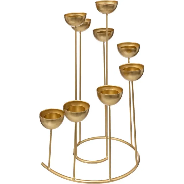 Fééric Lights and Christmas Kerstdecoratie spiraal kandelaar - 8 kaarsen - Ø25xH35cm - Goud