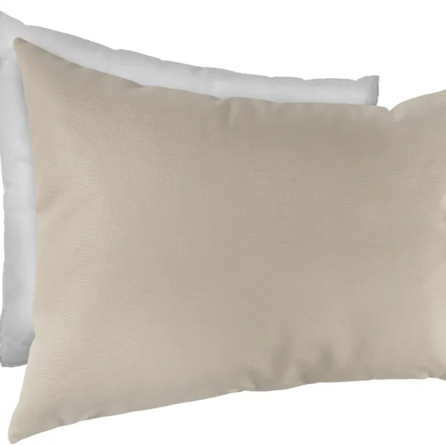 ANRO Sierkussen Beige 30x50 cm - Ademend kunstleer - Inclusief vulling