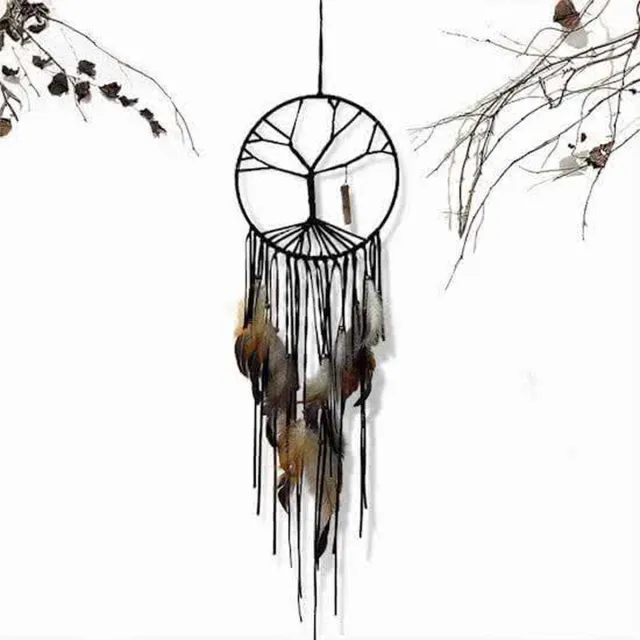 Dromenvanger Tree of Life - Levensboom - 20CM Diameter - 80CM Lengte Zwart