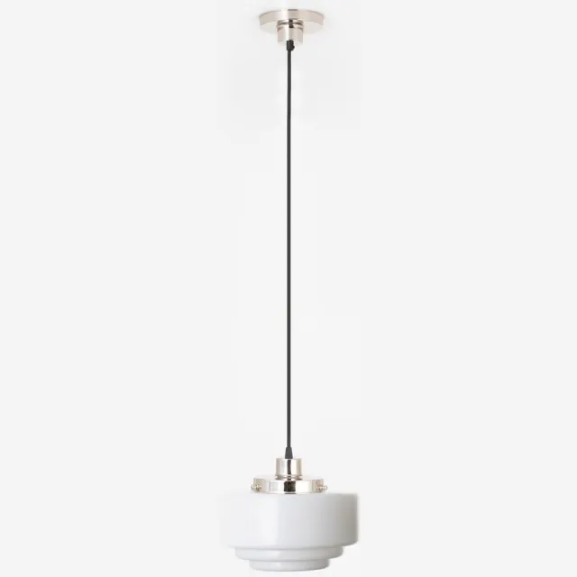 Coloured by Art Hanglamp aan snoer Getrapt Ø 25 20's Nikkel - Art Deco Trade