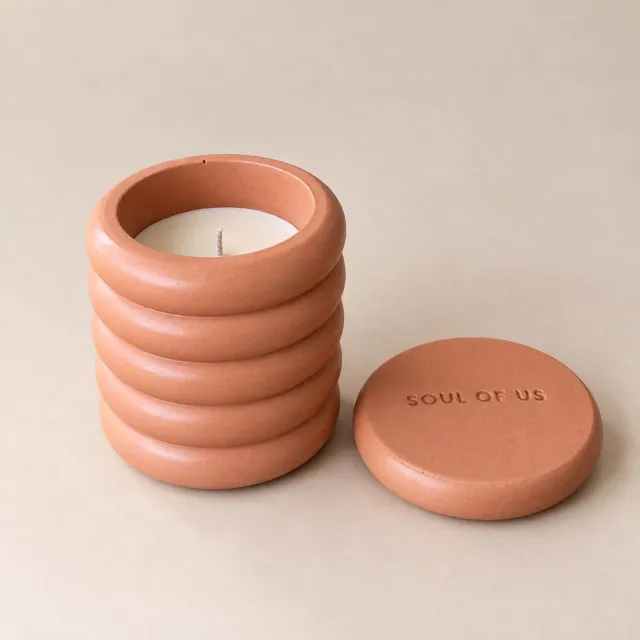 The Hotel Lobby Scented Handmade Soy Candle - Soul Of Us| 30 Hours Handmade Design| Geurkaars | Kaarsen | Kaarsenhouder| Kaarsen & Houder| Vegan Candle | Rituals | Wellness Scent Candle nude