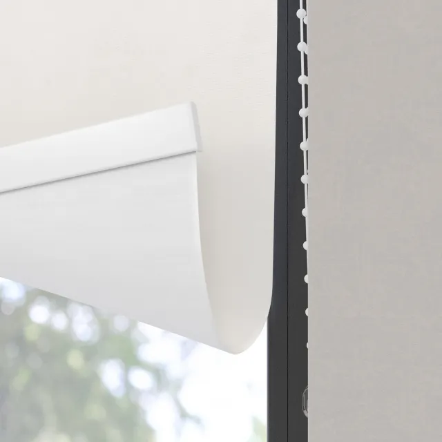 Dutchblinds Rolgordijn - verduisterend - Off White - 95x190cm - Raamdecoratie op maat