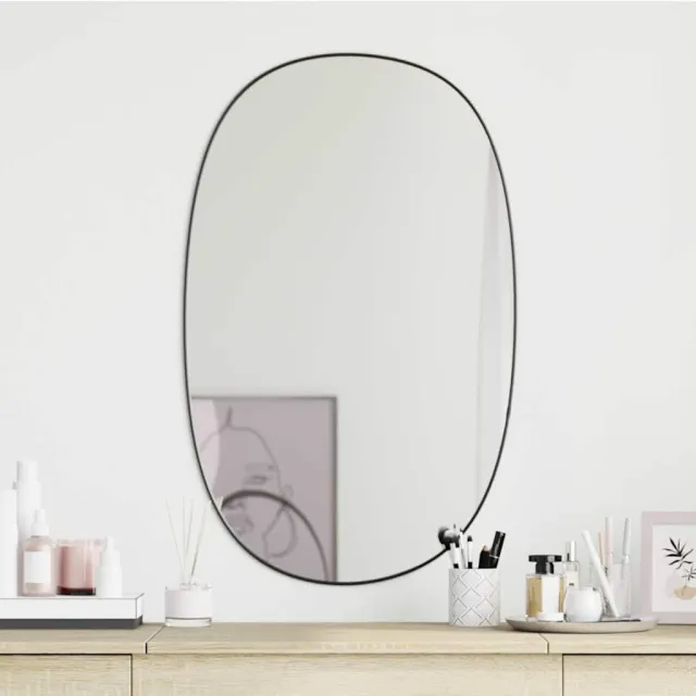 vidaXL Wandspiegel 80x50 cm zwart