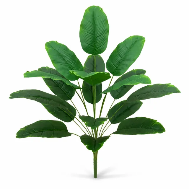 FLITI Kunstmatige Paradijsvogelplant – Kunstplant met 12 Bladeren – Tropische Plantdecoratie voor Woonkamer, Slaapkamer, Kantoor & Winkel – Onderhoudsvrij – Groen – 65 cm – 1 Stuk
