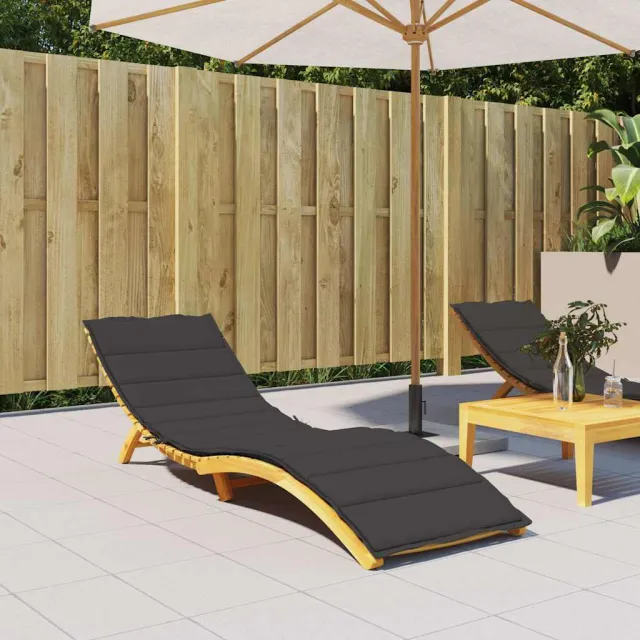 vidaXL Ligbedkussen 200x50x3 cm oxford stof zwart
