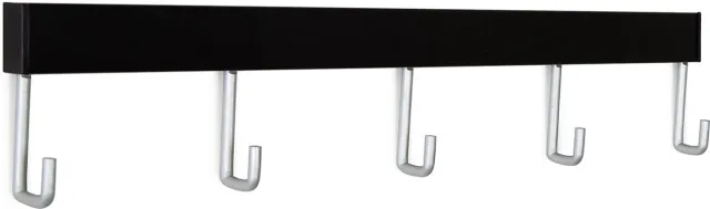 STAS picture hanging systems STAS Wandrek / Kapstok – 40cm - Zwart - universeel ophangrek en kapstok voor jas, tas en accessoires